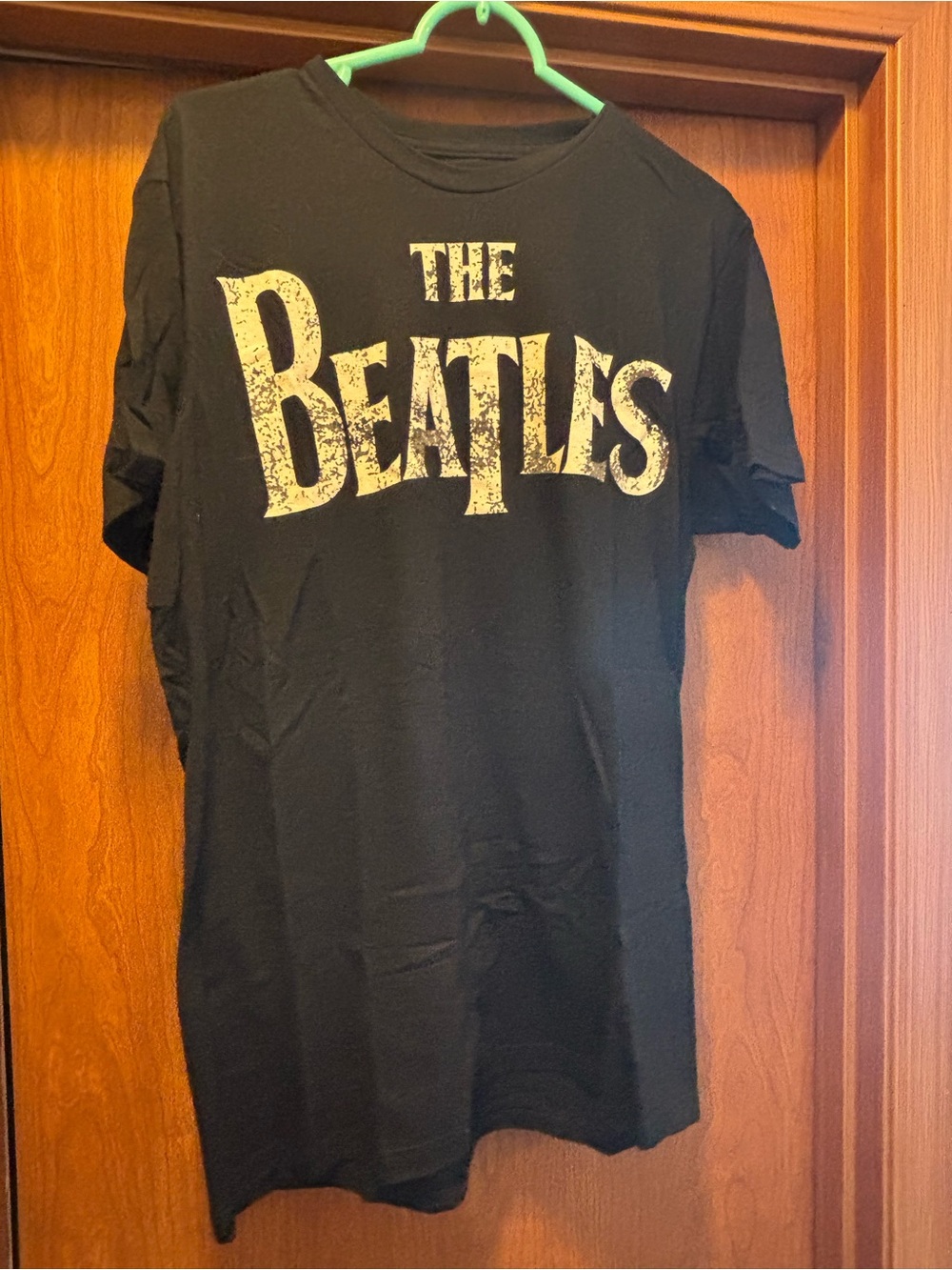 The Beatles Black Tee with Light Gray Logo
